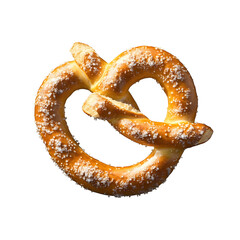 Isolated pretzel stick snapping midair isolated on transparent background