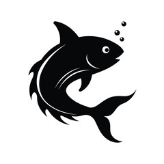 Marlin Leaping Out of Water Silhouette