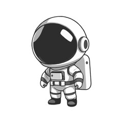Detailed Grayscale Space Suit Design
