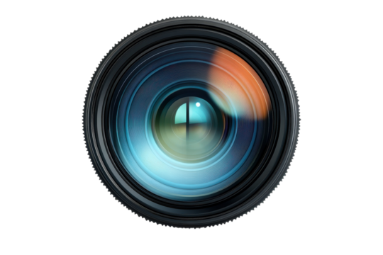 Capturing Moments An intricate camera lens beckons us to explore the world through its on transparent background
