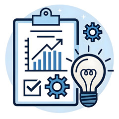 Business Analysis Concept – Data Analytics, Strategy Planning, and Market Report Vector