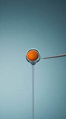 Orange Sphere with Lab Tool, and Science.