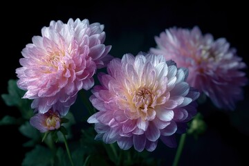 A bouquet of pink and white flowers