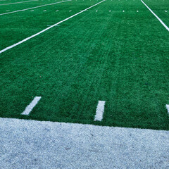 Sidelines of a football field 