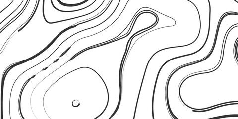 Obraz premium The lines should vary in thickness and brightness, abstract digital artwork featuring intricate topographic contour lines in fine detail, flowing smoothly and organically on the white background.