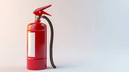 Obraz premium Fire extinguisher on a white background. 3d render illustration.