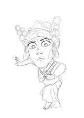 Tari/dance from Bali illustrasions