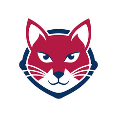 cat head vector logo silhouette vector