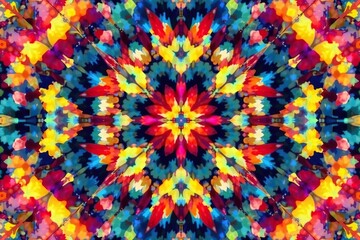 Geometric shapes arranged in a repeating motif showing cultural diversity , contemporary, ethnic