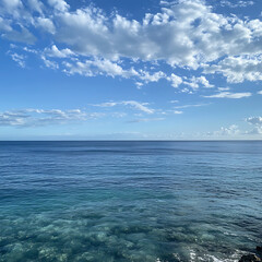 Obraz premium Deep sea wave curling under morning clouds high resolution picture