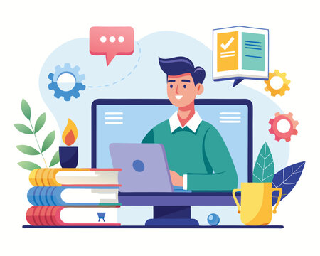 Online Training Course Vector