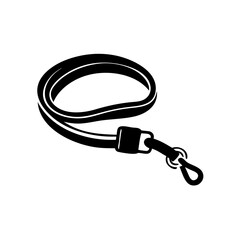 Black Wrist Lanyard Strap – Simple Vector Design

