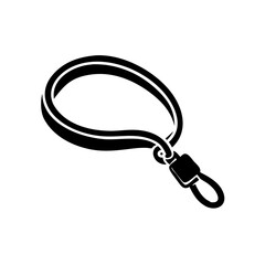 Black Wrist Lanyard Strap – Simple Vector Design


