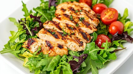 This easy-to-make grilled chicken salad is perfect for a healthy lunch or dinner.