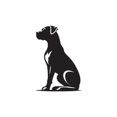 Bold Dogo Argentino Dog Silhouette Vector Art for Print, Tattoo, Sticker, Logo, and Graphic Design – Powerful Canine Outline for Pet Lovers and Creatives
