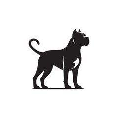 Bold Dogo Argentino Dog Silhouette Vector Art for Print, Tattoo, Sticker, Logo, and Graphic Design – Powerful Canine Outline for Pet Lovers and Creatives
