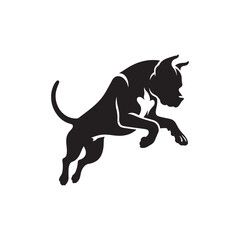 Bold Dogo Argentino Dog Silhouette Vector Art for Print, Tattoo, Sticker, Logo, and Graphic Design – Powerful Canine Outline for Pet Lovers and Creatives
