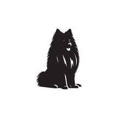 Elegant Finnish Spitz Dog Silhouette Vector Design Featuring the Distinct Foxlike Appearance, Pointed Ears, Curled Tail, and Proud Stance – Ideal for Prints, Logos, Stickers, and Pet Art.
