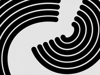 black white circle lines wavy line modern template card paper dot minimalistic