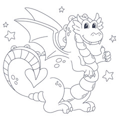 Hand drawn coloring book illustration	
