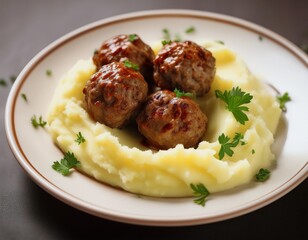 Frikadellen mit Kartoffelp&uuml;ree