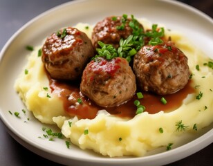 Frikadellen mit Kartoffelpüree