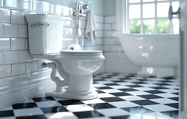 toilet or toilet seat, clean white toilet bowl