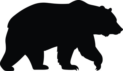 Bear Silhouette Animal Wildlife Nature Minimalist

