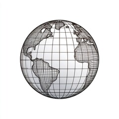 wireframe globe icon design