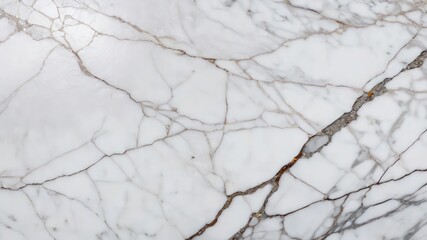 Fototapeta premium Intricate White Marble Slab with Gray Veining and Cracks
