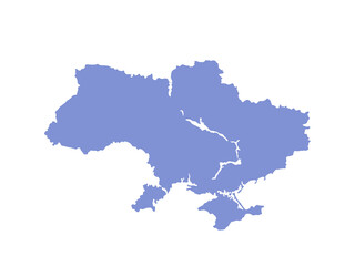 Fototapeta premium Colourful Ukraine map with different design