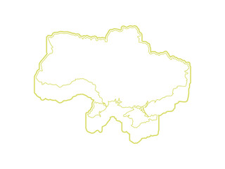 Colourful Ukraine map with different design