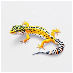 Obraz premium leopard gecko with spotted skin