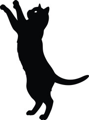 Cat Silhouette Profile Minimal Illustration

