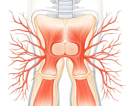 Pelvic Floor Muscles Anatomy Illustration.