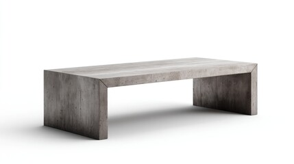 Modern gray wood coffee table with minimalist design and a rectangular shape