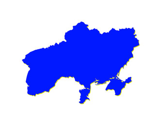 Colourful Ukraine map with different design
