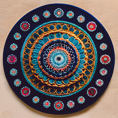 Colorful mandala circle abstract art background