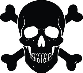 Skull and Crossbones Icon – Danger, Warning, and Pirate Symbol

