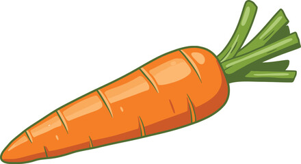 Cartoon Carrot Illustration – Fun and Healthy Vegetable Graphic

