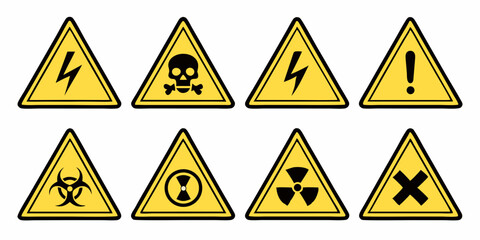 Collection of Warning Signs for Safety Hazards