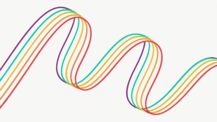 Fototapeta premium Abstract colorful ribbon design, perfect for modern backgrounds.