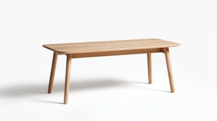 Fototapeta premium Light oak rectangular dining table