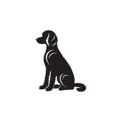 Elegant Goldendoodle Dog Silhouette Captures the Playful Spirit, Friendly Nature, and Iconic Curly Coat of This Beloved Hybrid Breed in a Striking and Timeless Black Vector Design.

