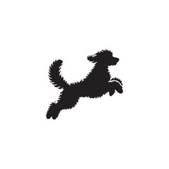 Elegant Goldendoodle Dog Silhouette Captures the Playful Spirit, Friendly Nature, and Iconic Curly Coat of This Beloved Hybrid Breed in a Striking and Timeless Black Vector Design.
