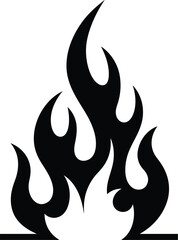 Abstract black and white flame vector

