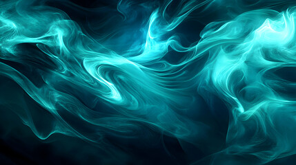 Fototapeta premium Ethereal Blue Smoke Swirls with Fluid Motion and Light Background