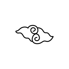 Naklejka premium Mega mendung traditional pattern