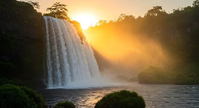 niagara falls at sunrise
