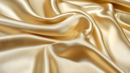 Obraz premium Golden Satin Fabric Closeup for Background and Textile Design Use
